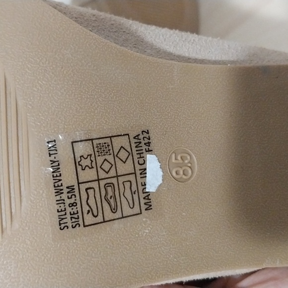 Anthropologie Joie Wevenly Pumps Loafer Sz 8.5 Suede Leather Block Stocked Heel - Picture 11 of 12